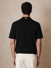 Reiss Black Accra Reiss | Ché Beaded Crochet Shirt - Image 6 of 8