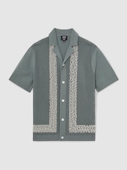 Reiss Sage Accra Reiss | Ché Beaded Crochet Shirt - Image 2 of 7