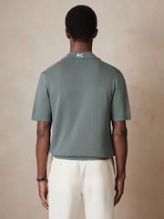 Reiss Sage Accra Reiss | Ché Beaded Crochet Shirt - Image 5 of 7