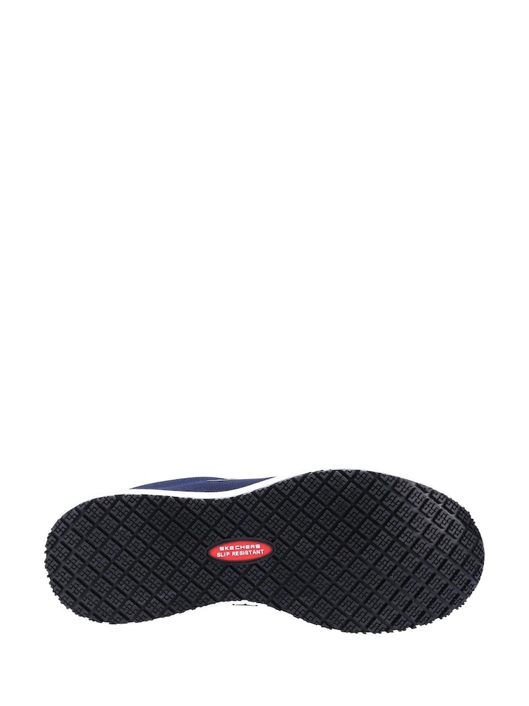 Skechers Blue Standard Fit Womens Squad Slip Resistant Work Trainers - Image 3 of 4