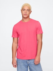 Rosa - Maga corta - Camiseta de cuello redondo de 100 % algodón de Gap Everyday - Imagen 1 de 5