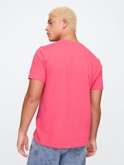 Rosa - Maga corta - Camiseta de cuello redondo de 100 % algodón de Gap Everyday - Imagen 2 de 5