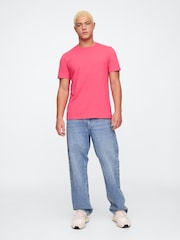 Rosa - Maga corta - Camiseta de cuello redondo de 100 % algodón de Gap Everyday - Imagen 3 de 5