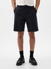 Черный - Gap Cotton Blend Vintage Shorts - Изображение 2 из 5