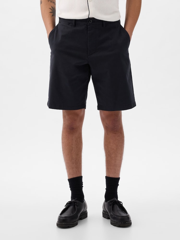 Черный - Gap Cotton Blend Vintage Shorts - Изображение 2 из 5