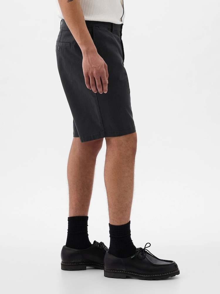 Gap Black 10"" Cotton Blend Vintage Chino Shorts - Image 3 of 5