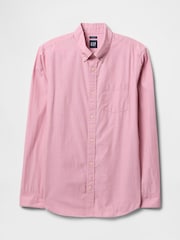 Gap Pink Organic Cotton Poplin Classic Shirt - Image 4 of 5