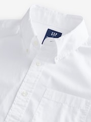 Gap White All Day Regular Fit Long Sleeve Poplin Shirt - Image 3 of 4