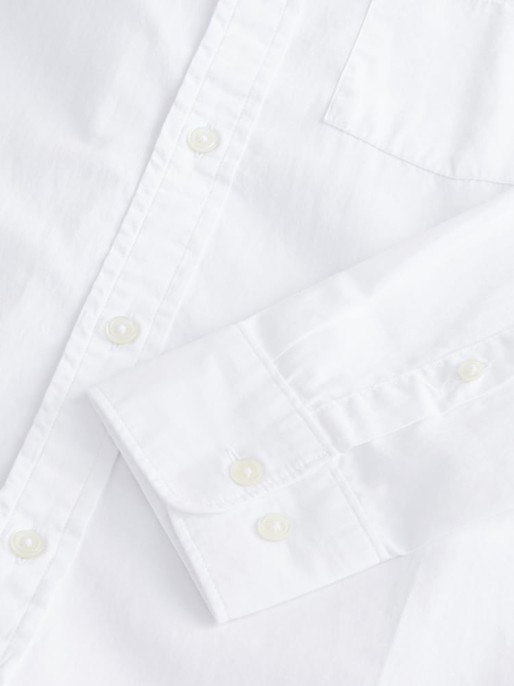 Gap White All Day Regular Fit Long Sleeve Poplin Shirt - Image 4 of 4