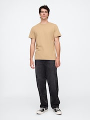 beis - Maga corta - Camiseta de cuello redondo de 100 % algodón de Gap Everyday - Imagen 3 de 5