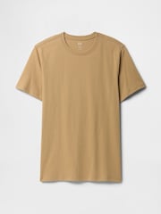 beis - Maga corta - Camiseta de cuello redondo de 100 % algodón de Gap Everyday - Imagen 4 de 5