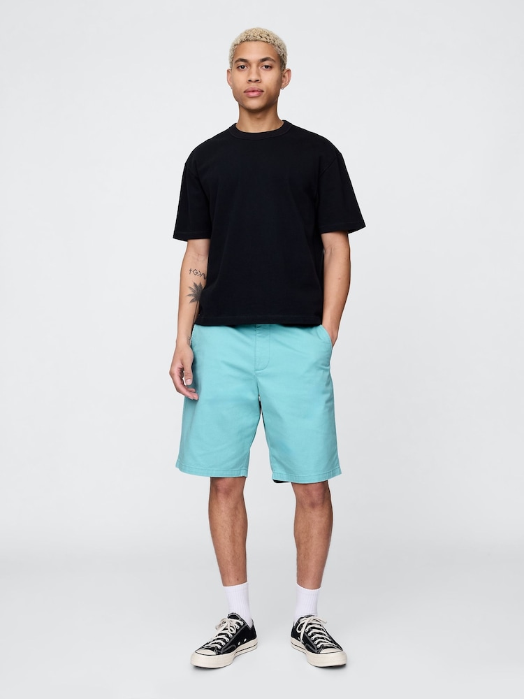 Gap Blue 10"" Cotton Blend Vintage Chino Shorts - Image 3 of 9