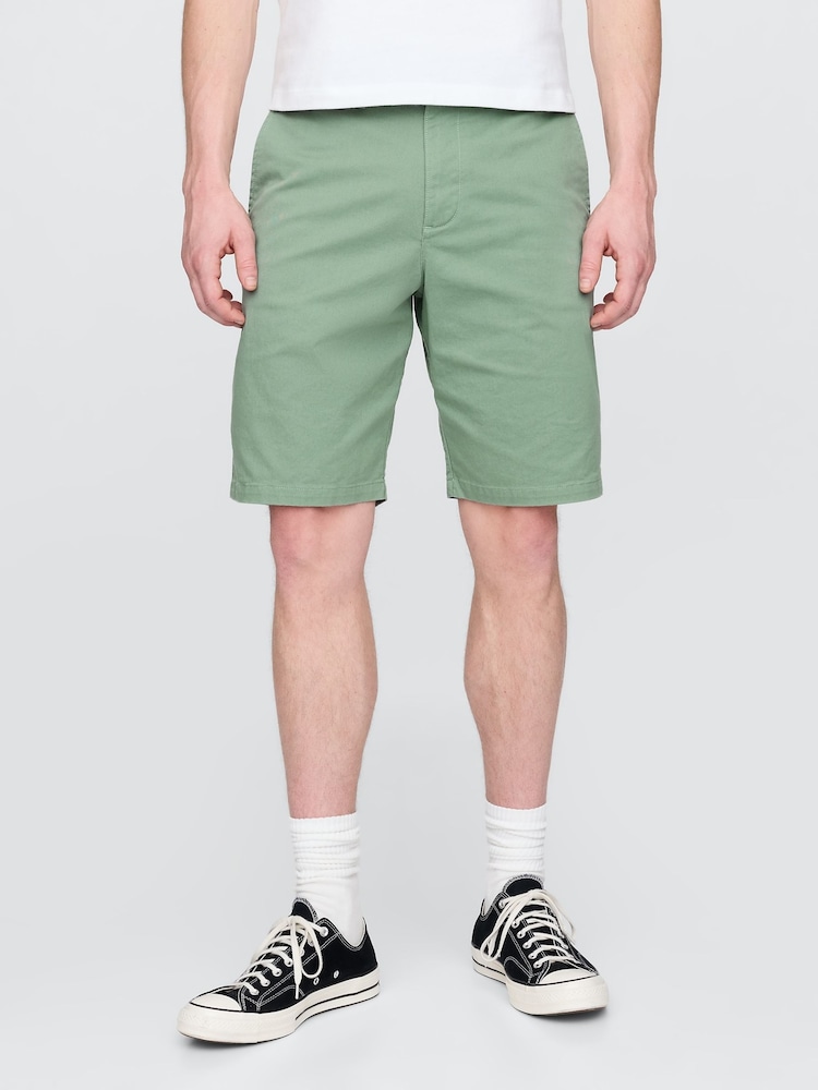 Зеленый - Gap Cotton Blend Vintage Shorts - Изображение 1 из 5