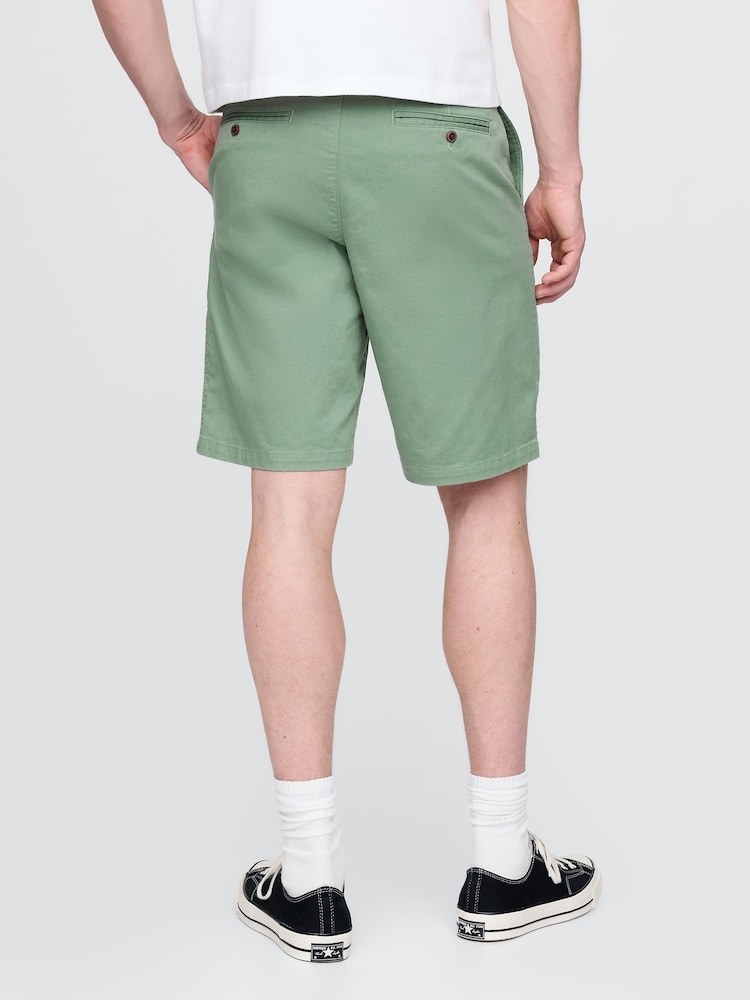 Зеленый - Gap Cotton Blend Vintage Shorts - Изображение 2 из 5