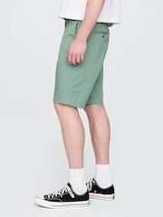 Зеленый - Gap Cotton Blend Vintage Shorts - Изображение 3 из 5