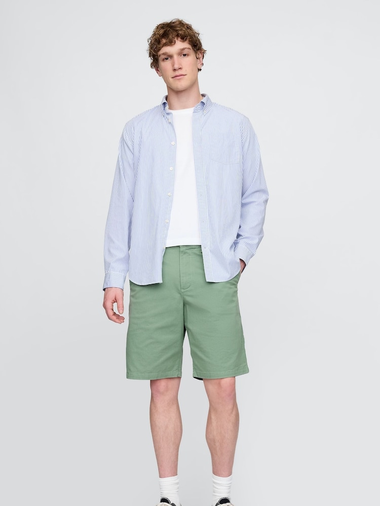 Grün - Gap Vintage-Chinoshorts aus Baumwollmischung, 10 Zoll - Image 3 of 5