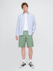 Зеленый - Gap Cotton Blend Vintage Shorts - Изображение 4 из 5