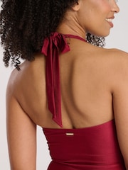 South Beach Red Printed U Wire Strapless Tummy Control Swimsuit - Image 6 of 6