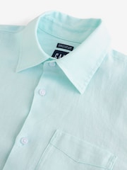 Зеленый - Gap 100% Linen Long Sleeve Classic Shirt - Изображение 4 из 5