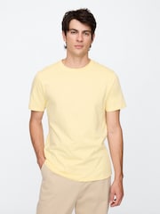 Gap Yellow Short Sleeve Everyday 100% Cotton Crew Neck T-Shirt - Image 1 of 5
