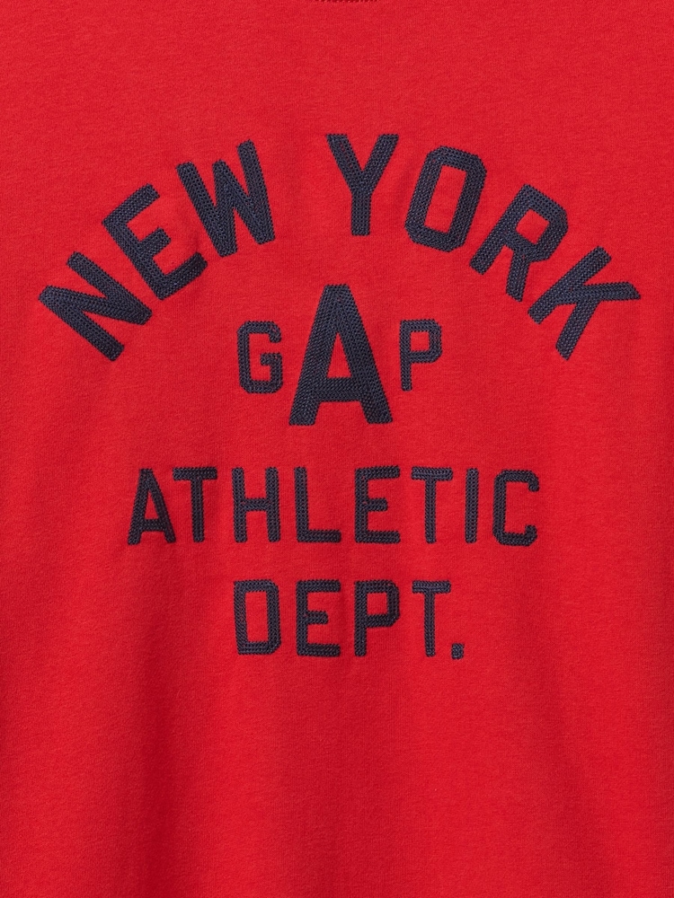 Gap Red Vintage Soft New York Athletic Logo Sweatshirt - Image 5 of 5 Gap Red Vintage Soft New York Athletic Logo Sweatshirt - Image 5 of 5