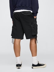 Черный - Gap Twill Cargo Baggy Shorts - Изображение 2 из 4