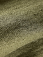Gap Khaki Green 100% Linen Long Sleeve Classic Shirt - Image 5 of 5