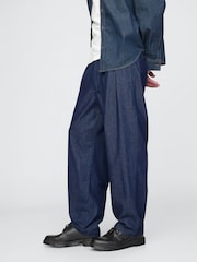 Gap Grey UltraSoft Denim Herringbone Trousers - Image 4 of 5