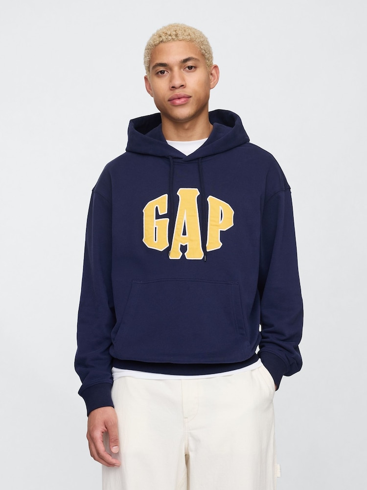 Donkerblauw - Gap vintage zachte oversized hoodie met logo - Image 1 of 5