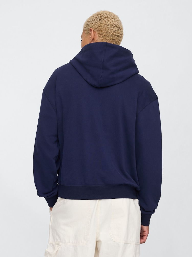Gap Navy Blue Vintage Soft Oversized Logo Hoodie - Image 2 of 5 Gap Navy Blue Vintage Soft Oversized Logo Hoodie - Image 2 of 5