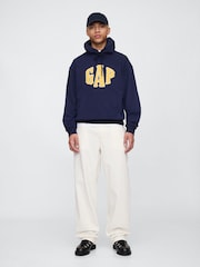 Donkerblauw - Gap vintage zachte oversized hoodie met logo - Image 3 of 5