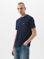 Gap Navy Blue Organic Cotton Pocket T-Shirt - Image 1 of 4