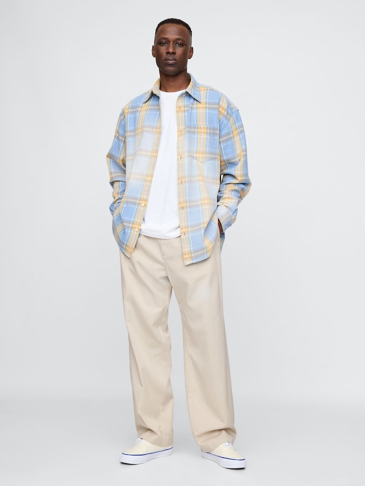 Gap Beige UltraSoft Pleated Trousers - Image 4 of 5