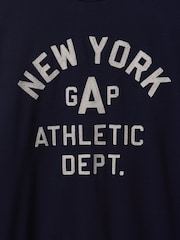 Gap Blue Vintage Soft New York Athletic Logo Sweatshirt - Image 5 of 5