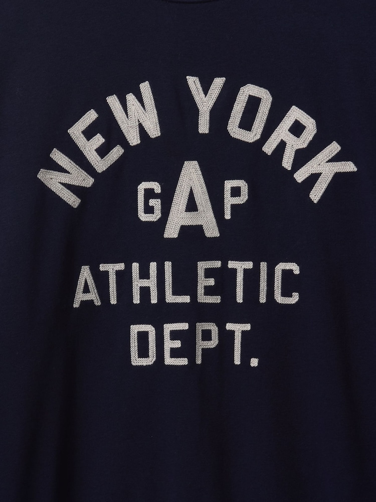 Gap Blue Vintage Soft New York Athletic Logo Sweatshirt - Image 5 of 5