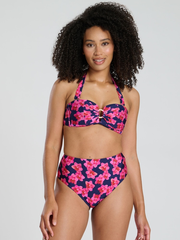 Azul - South Beach Wavy Rib Bandeau Tummy Control Bikini Set with Removable Straps - Imagen 2 de 6 Azul - South Beach Wavy Rib Bandeau Tummy Control Bikini Set with Removable Straps - Imagen 2 de 6
