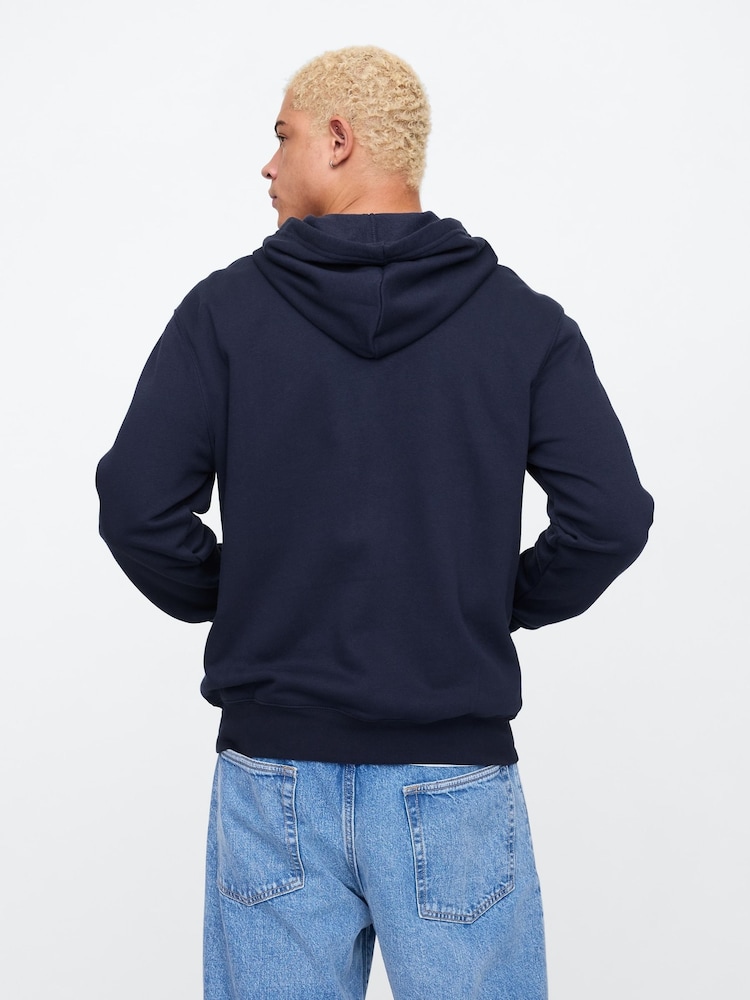 Gap Navy Blue Zip Up Arch Logo Hoodie - Image 2 of 4