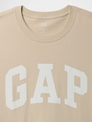 Бежевый - Gap Логотип Everyday 100% хлопок круглый вырез с коротким рукавом футболка - Image 5 of 5