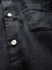Черный - Gap 100% Linen Long Sleeve Classic Shirt - Image 4 of 4
