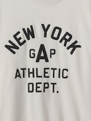 Gap Beige Vintage Soft New York Athletic Logo Sweatshirt - Image 4 of 4