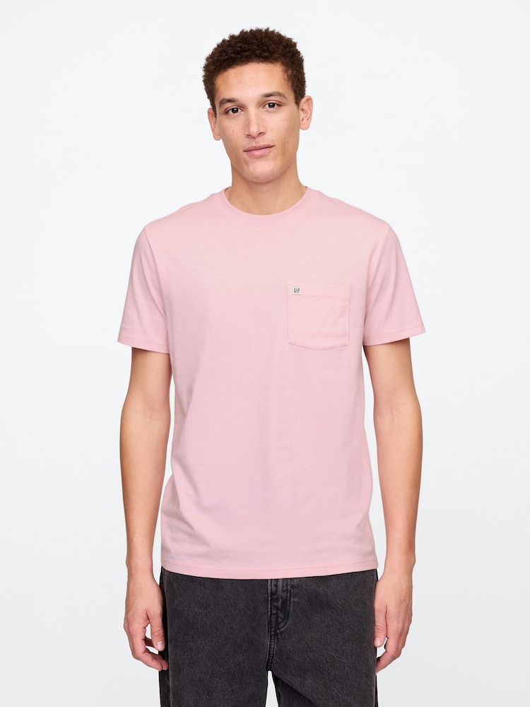 Gap Pink Organic Cotton Pocket T-Shirt - Image 1 of 5