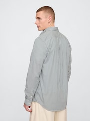 Rayas verdes - Gap Organic Cotton Long Sleeve Poplin Classic Shirt - Imagen 2 de 5