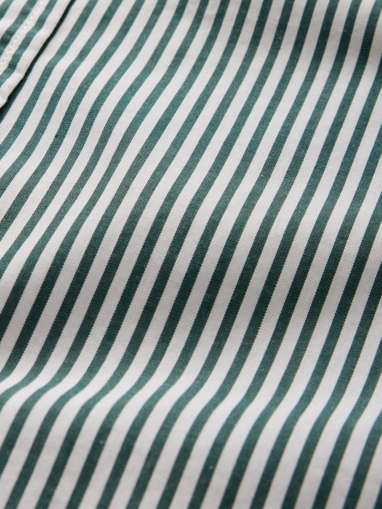 Rayas verdes - Gap Organic Cotton Long Sleeve Poplin Classic Shirt - Imagen 5 de 5