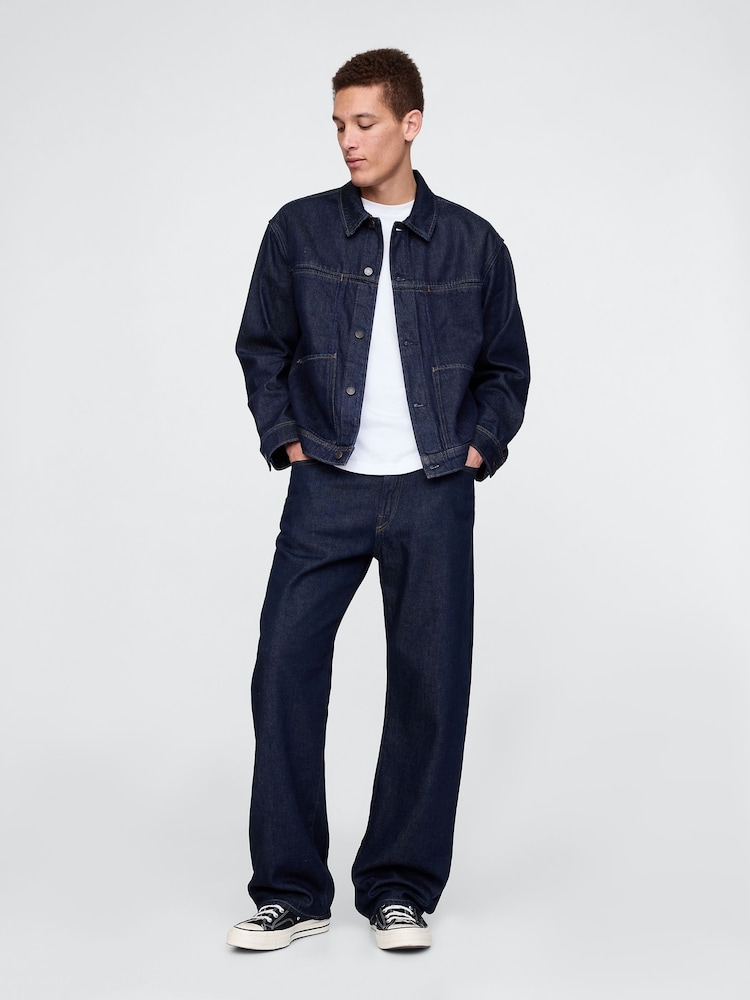 Gap UltraSoft Boxy Icon Denim Jacket - Image 3 of 5
