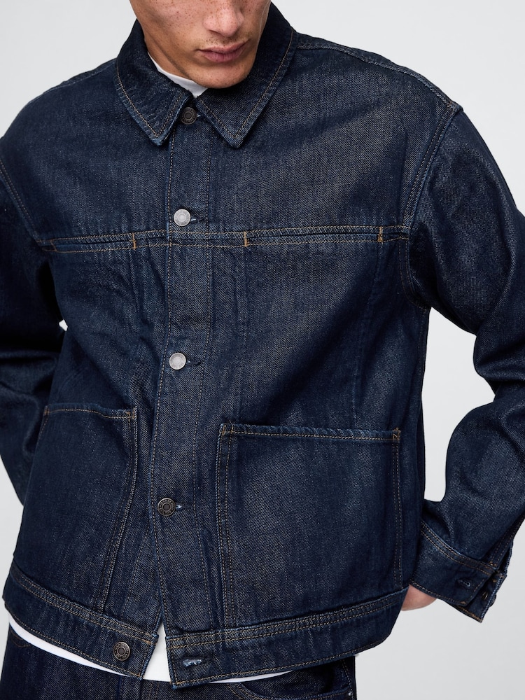 Gap UltraSoft Boxy Icon Denim Jacket - Image 4 of 5