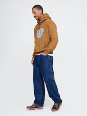 Bruin - Gap vintage zachte oversized hoodie met logo - Image 3 of 5