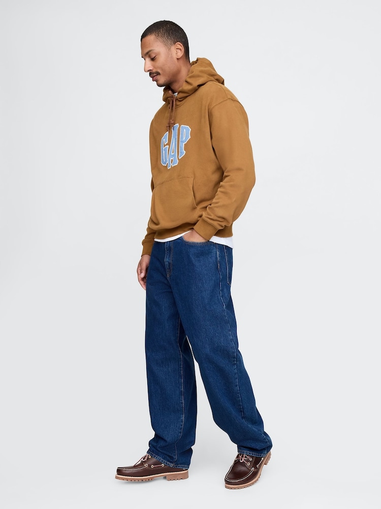 Bruin - Gap vintage zachte oversized hoodie met logo - Image 3 of 5