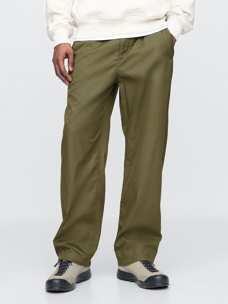 Gap Green Soft Cotton Parachute Baggy Trousers - Image 1 of 5