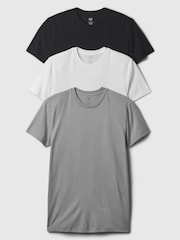 Bunt/Schwarz - Gap – T-Shirts mit Rundhalsausschnitt und kurzen Ärmeln im 3er-Pack - Bild 1 von 4