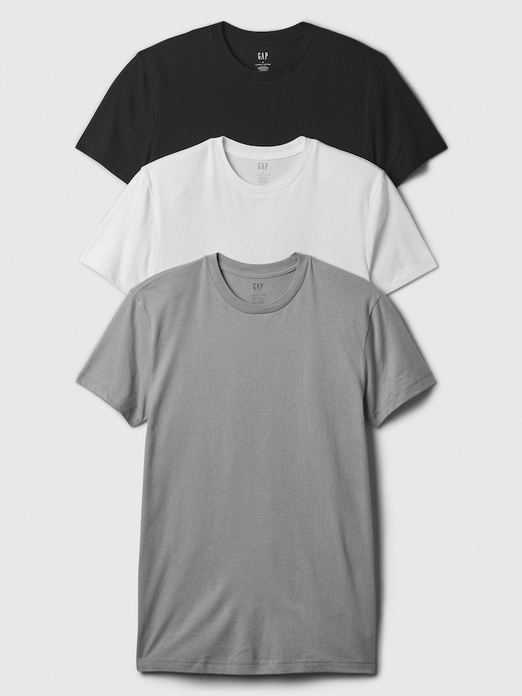 Bunt/Schwarz - Gap – T-Shirts mit Rundhalsausschnitt und kurzen Ärmeln im 3er-Pack - Bild 1 von 4